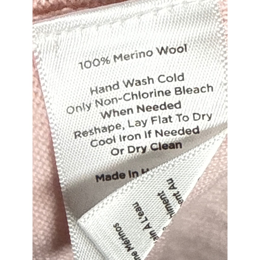 Talbots Womens Pink Pure Merino Wool Sweater Size M minimalist Chic Old money - Picture 6 of 8